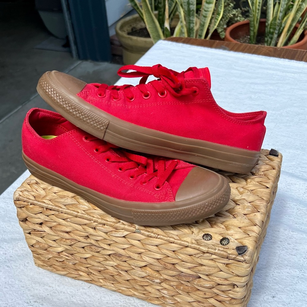 Red Converse with Lunarlon
